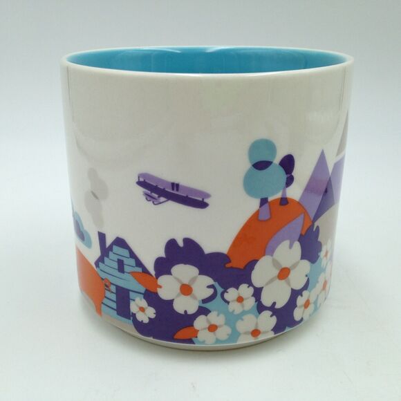 Starbucks You Are Here North Carolina Coffee Mug Cup 2013 Blue Interior - Picture 2 of 8